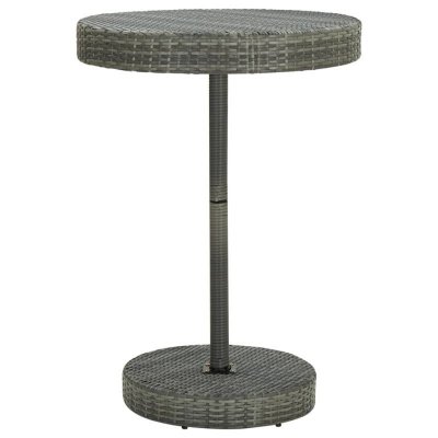 VIDAXL Table de jardin Gris 75,5x106 cm R&eacute;sine tress&eacute;e  - Gris