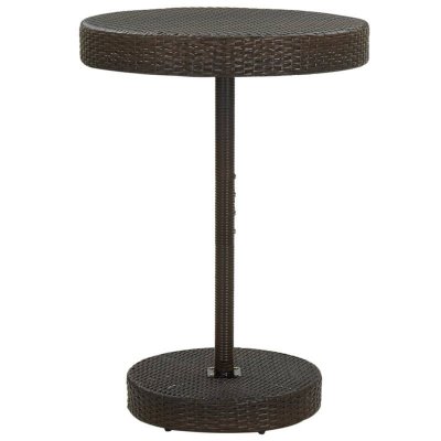 VIDAXL Table de jardin Marron 75,5x106 cm R&eacute;sine tress&eacute;e  - Marron