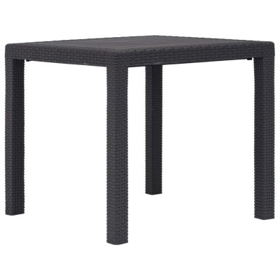 VIDAXL Table de jardin Marron 79x79x72 cm Plastique Aspect de rotin