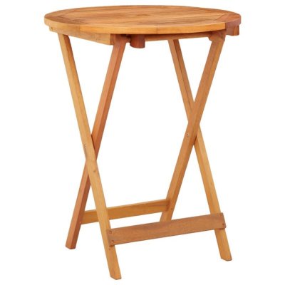 VIDAXL Table de jardin pliable &Oslash;60x75 cm Bois d'eucalyptus solide
