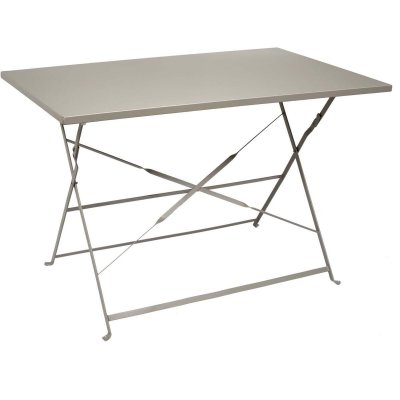 THE HOME DECO FACTORY Table de jardin pliante Palerme  110 x 70 cm taupe Taupe