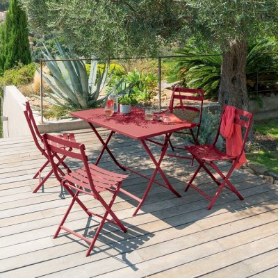 HESPERIDE Table de jardin rectangle Greensboro 110 x 70 cm Groseille - Hesp&eacute;ride