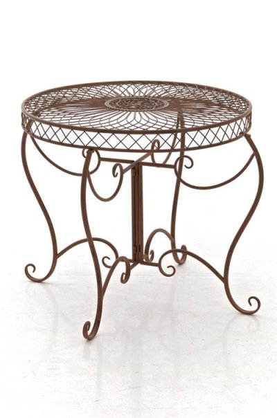 CLP Table de jardin Sheela en fer forg&eacute; , Marron antique