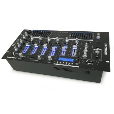 IBIZA SOUND Table de mixage 19"" avec 12 entr&eacute;es - 6 canaux - Bluetooth/USB