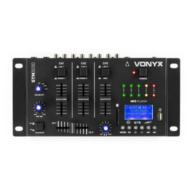 VEXUS Table De Mixage 4 Canaux Usb/mp3/bt/rec - Stm3030