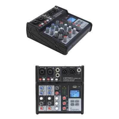 DEFINITIVE AUDIO Table de mixage Pro 3 canaux Bluetooth USB 2 entr&eacute;es Combo XLR/Jack 1 entr&eacute;e Jack St&eacute;r&eacute;o Mixer USB