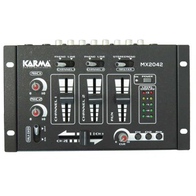 KARMA Table de mixage st&eacute;r&eacute;o  mx 2042 - 6 entr&eacute;es