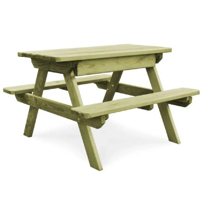 VIDAXL Table de pique-nique et bancs 90x90x58 cm Pin&egrave;de impr&eacute;gn&eacute;e