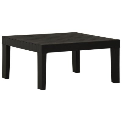Table de salon de jardin Plastique Gris Vidaxl Gris