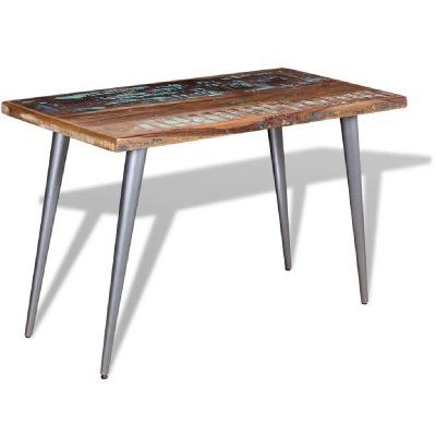 Table de salon salle &agrave; manger design Bois de r&eacute;cup&eacute;ration 120 x 60 x 76 cm 0902177