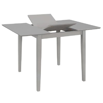 Table de salon salle &agrave; manger d&icirc;ner design extensible gris 80-120 cm mdf 0902270