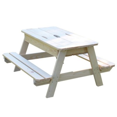SOULET Table en bois pour enfant avec bac &agrave; sable int&eacute;gr&eacute; - 
