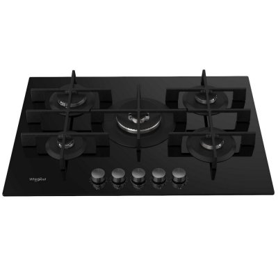 WHIRLPOOL Table gaz  GOWL758NBFR 75cm Noir 