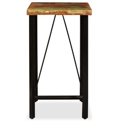 Table haute mange debout bar bistrot bois de r&eacute;cup&eacute;ration massif 107 cm