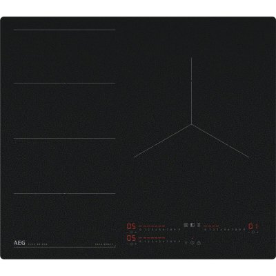 AEG Table Induction  Saphirmatt 60 Cm 3 Zones Flex Bridge Noir