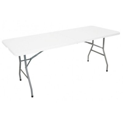 OXEO Table pliante jardin - table de pique nique - portable avec poign&eacute;e - table de camping 8 places