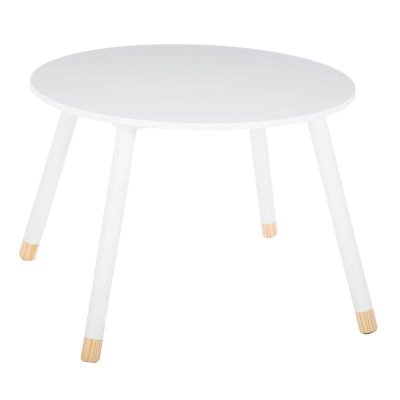 ATMOSPHERA Table ronde en bois pour enfants - BLANC Blanc