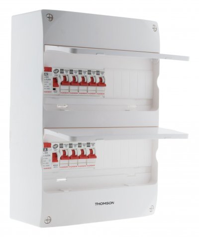 THOMSON Tableau &eacute;lectrique &eacute;quip&eacute; & pr&eacute;c&acirc;bl&eacute; 2 rang&eacute;es 26 modules 