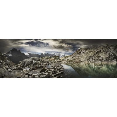 ARTIS Tableau sur toile lac blanc de chamonix 45x135 cm 611170
