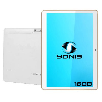 YONIS Tablette 10.1 Android Lollipop Telephone 3G Quad Core Double Sim GPS 16Go Blanc -  