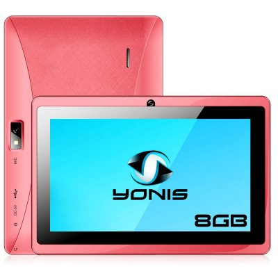 YONIS Tablette 7 Pouces Tactile Ips Quad Core Wifi Bluetooth Android Micro SD 8Go Rose -  