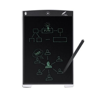 YONIS Tablette Graphique &Eacute;criture Dessin LCD 12 Pouces Blanc 