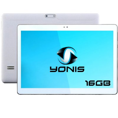 YONIS Tablette Tactile Android 5.1 10 Pouces 3G Dual Sim Quad Core Wifi Bt 16Go Blanc +SD 4Go -