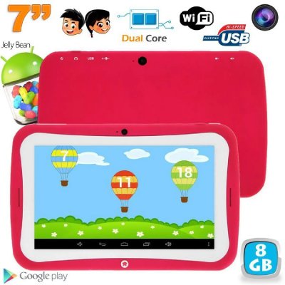 YONIS Tablette Tactile Enfant &Eacute;ducative 7 Pouces Android 4.2.2 Rose 8go