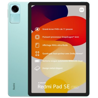 XIAOMI Tablette tactile  Redmi Pad SE 11&rsquo;&rsquo; 128 Go Vert Menthe