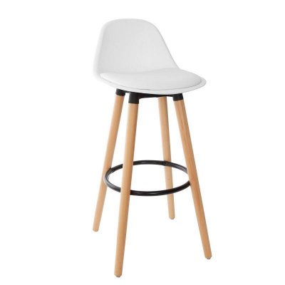 Tabouret Bar Blanc Maxon - Atmosphera cr&eacute;ateur d'int&eacute;rieur - Blanc