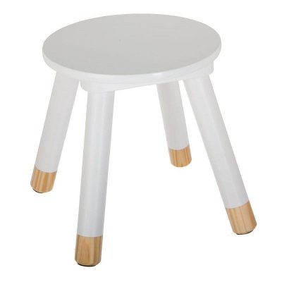 ATMOSPHERA Tabouret blanc Douceur  cr&eacute;ateur d'int&eacute;rieur - Blanc