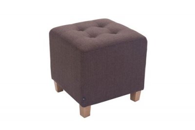 CLP Tabouret d'int&eacute;rieur fabriqu&eacute; en bois et en tissu avec finition couleur marron Pharao 