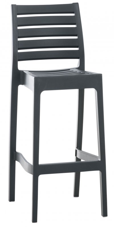 Tabouret de bar empilable Ares , Gris fonc&eacute;