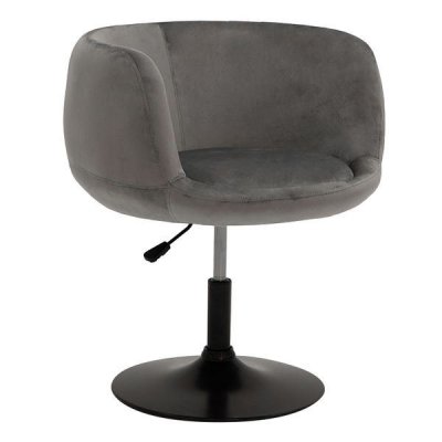 Tabouret de bar en velours gris nolan - Gris
