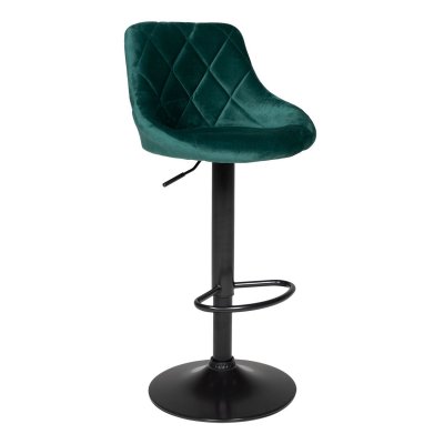 Tabouret de bar en velours vert robin - Vert