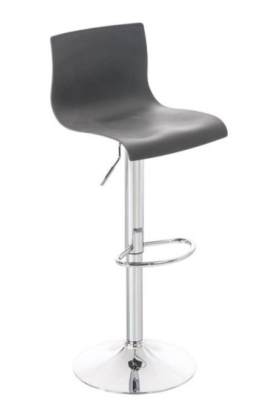 Tabouret de bar hoover r&eacute;glable en hauteur assise plastique , gris