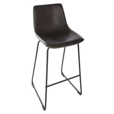 Tabouret de bar industriel Lois - h. 101 cm - 40 x 34 x 101 - Noir