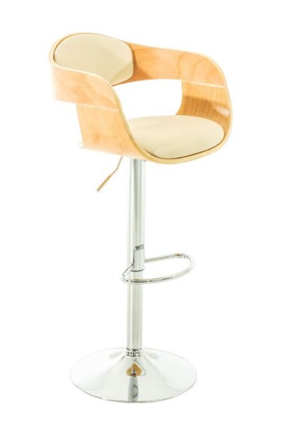 Tabouret de bar kingston , nature / cr&egrave;me