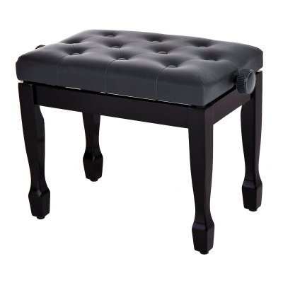 Tabouret de piano hauteur r&eacute;glable noir