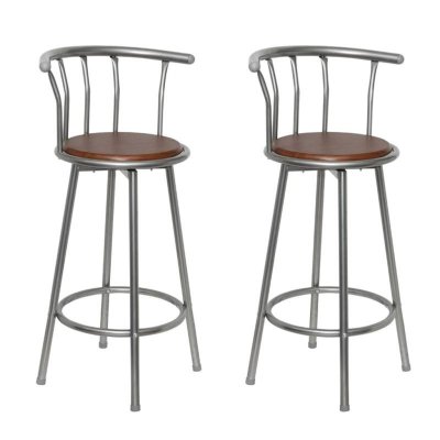Tabourets de bar 2 pcs Marron Acier Vidaxl Marron
