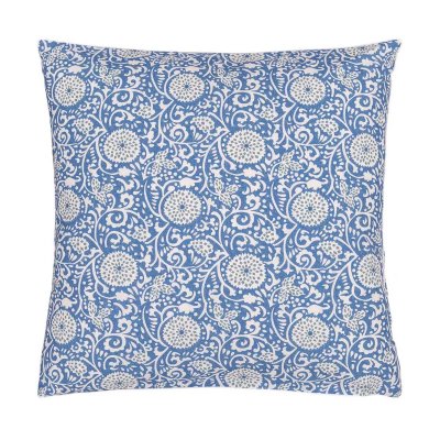 DESIGNERS GUILD Taie d'oreiller imprim&eacute;e en percale de coton SHAQUI PORCELAIN Bleu Porcelain