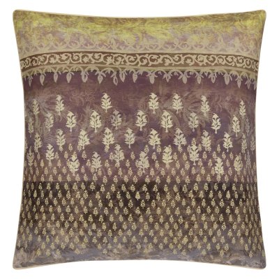 DESIGNERS GUILD Taie d'oreiller imprim&eacute;e en satin de coton beige 65x65