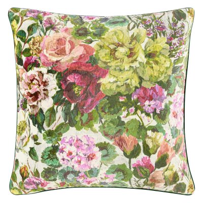 DESIGNERS GUILD Taie d'oreiller imprim&eacute;e en satin de coton, Grandiflora