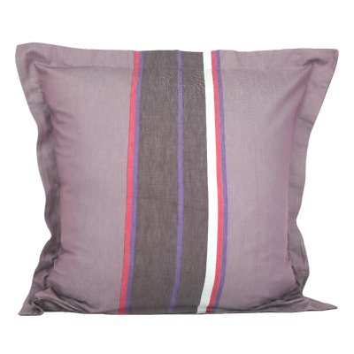 LINNEA Taie d'oreiller percale de coton madeleine 65x65 cm - Violet