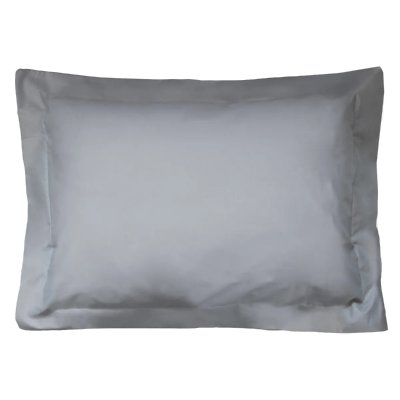 LINNEA Taie d'oreiller uni 100% coton alto 40x60 cm - Gris Alu