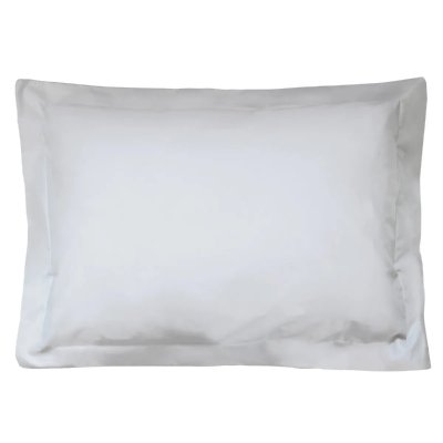 LINNEA Taie d'oreiller uni 100% coton alto 50x70 cm - Gris Calcium