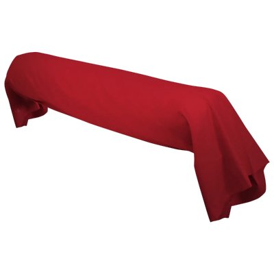 LINNEA Taie de traversin uni 100% coton alto 185x43 cm - Rouge Garance