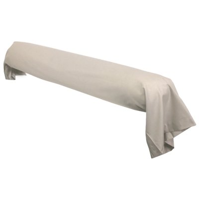 LINNEA Taie de traversin uni 100% coton ALTO 230x43 cm - Marron Chamois