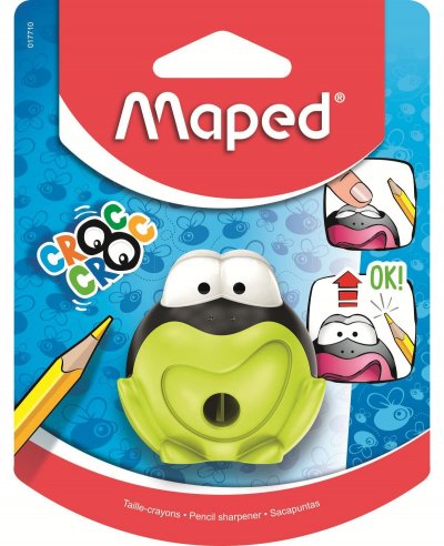 MAPED Taille-Crayons Croccroc Grenouille - 1 Trou - Coloris Assortis