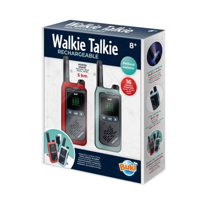 BUKI Talkie Walkie -  - Rechargeable - Port&eacute;e 5 km - &Eacute;cran LCD - 16 canaux